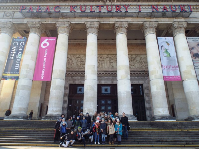 Wycieczka kl 4-6 do PKiN w Warszawie